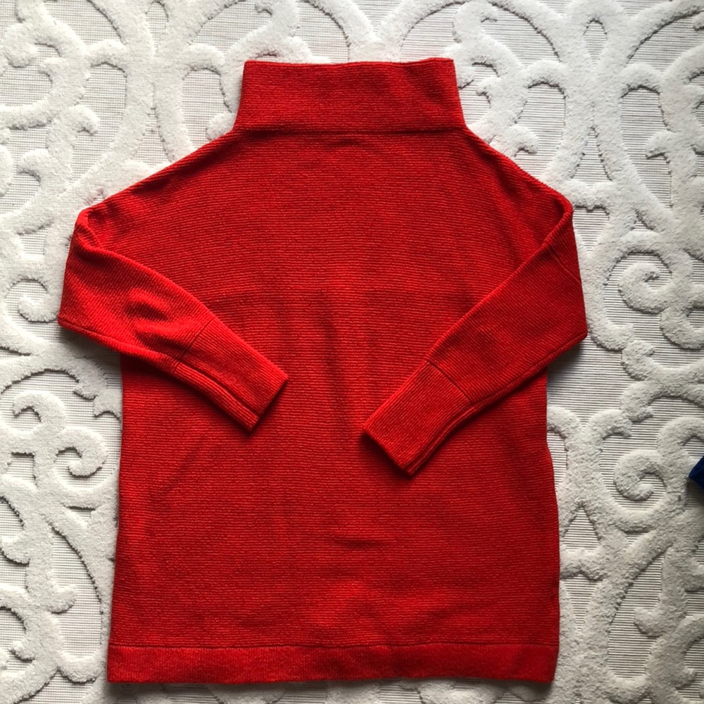 Free People Red Ottoman slouch tunic sweater XS